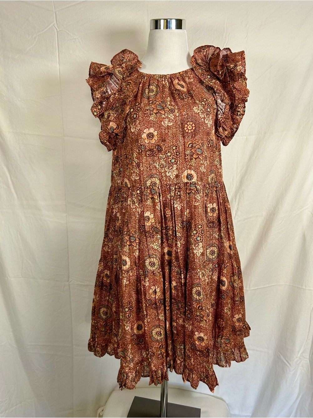 Ulla Johnson Adele Flutter
Sleeve Mini Dress in Rosebud
Flutter Size 4